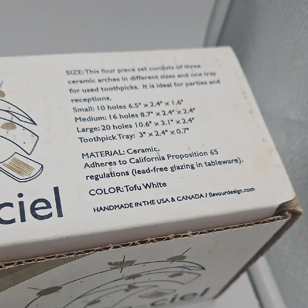 Arc-en-ciel White Ceramic Rainbow Serving Arches